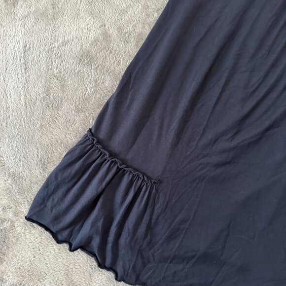 Peruvian Connection Navy Blue Cotton Modal Dress SMALL - Picture 3 of 7